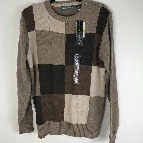 Oscar de la Renta Other - [Oscar De La Renta] NWT Sweater With Brown Squares